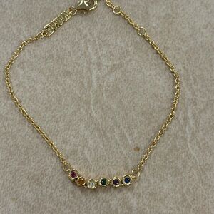 Pandora Gold Bracelet with Multicolor Gems